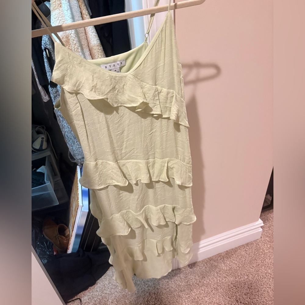 HYFVE Light Green Ruffle Dress